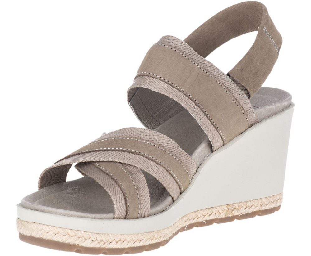 Sandálias Senhora - Merrell Kaiteri Wedge Strap - Cinzentas - SQJ948107